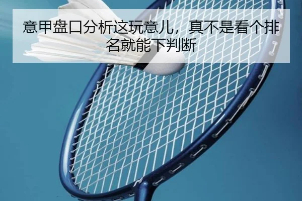 意甲盘口分析这玩意儿，真不是看个排名就能下判断